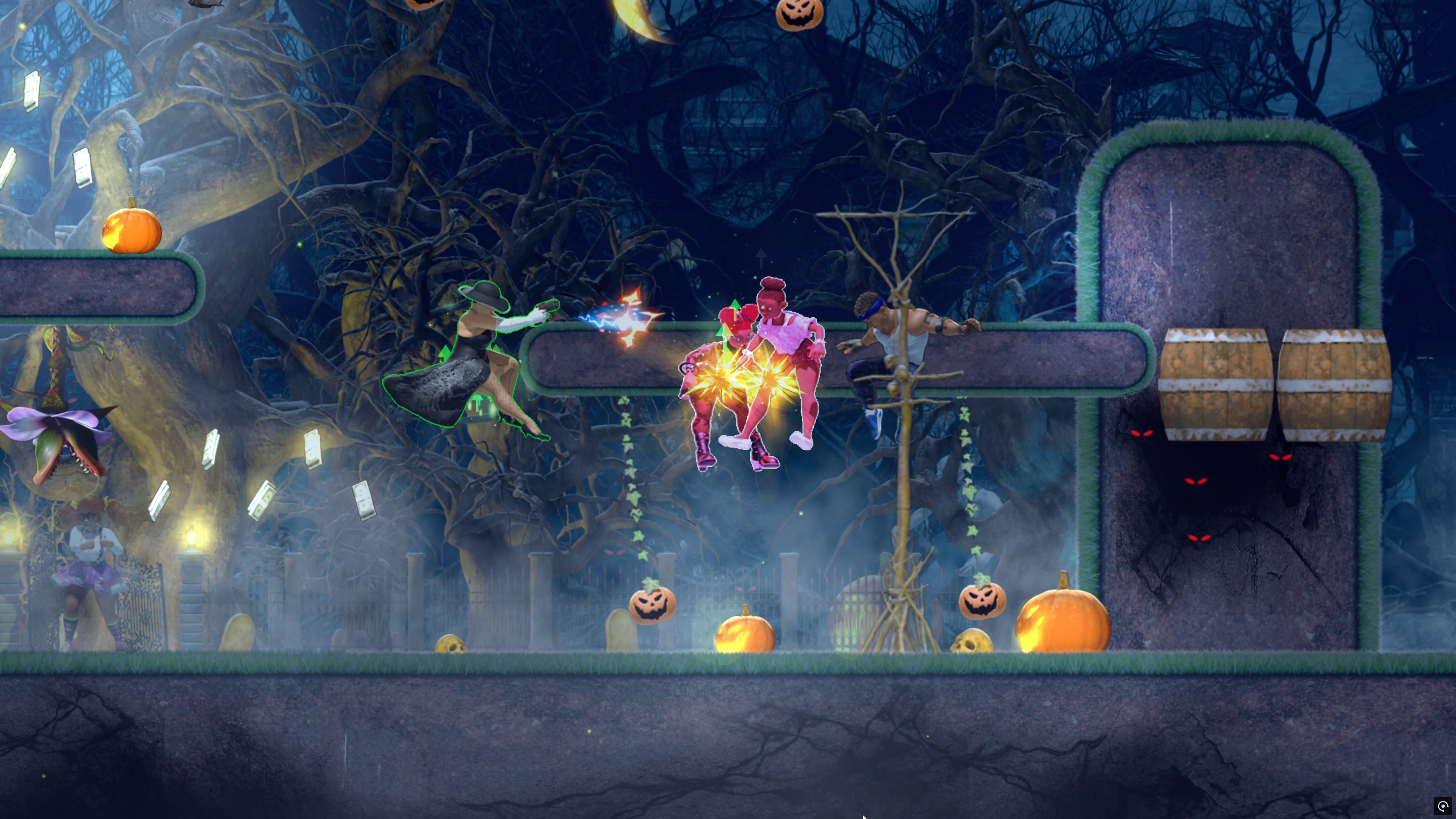 Team Rush fighters in battle